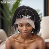 Unique Bargains Women's Medium Wave Curly Hair Wig 13x4in 180 Real Human Hair Black 1 Pc - 4 of 4
