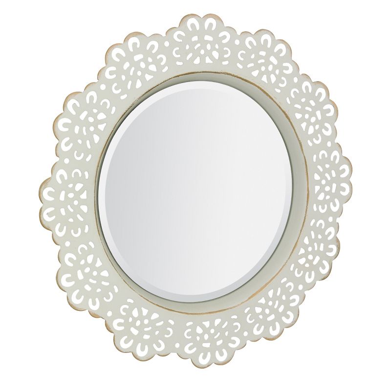 12.5" Decorative Floral Metal Lace Wall Mirror - Stonebriar Collection, 2 of 7