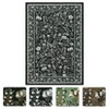 Botanical Area Rugs for Living Room Floral Leaves Pattern Rug Washable Farmhouse Soft Non-Slip Accent Carpet - 3 of 4