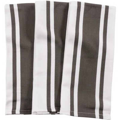 KAF Home Kitchen Towel Set of 3 Drizzle, Gray