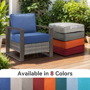 Buenhomino 6-inch Outdoor Cushion Set, 24"x24" Replacement Water Resistant Zippered Cushion for Chairs，8 Colors - 1 of 4