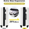 2 Pcs 24+28in Hardshell Luggage Sets With Tsa Lock Spinner Wheels,Expandable Luggages Suitcase Lightweight Luggage Case white - 2 of 4