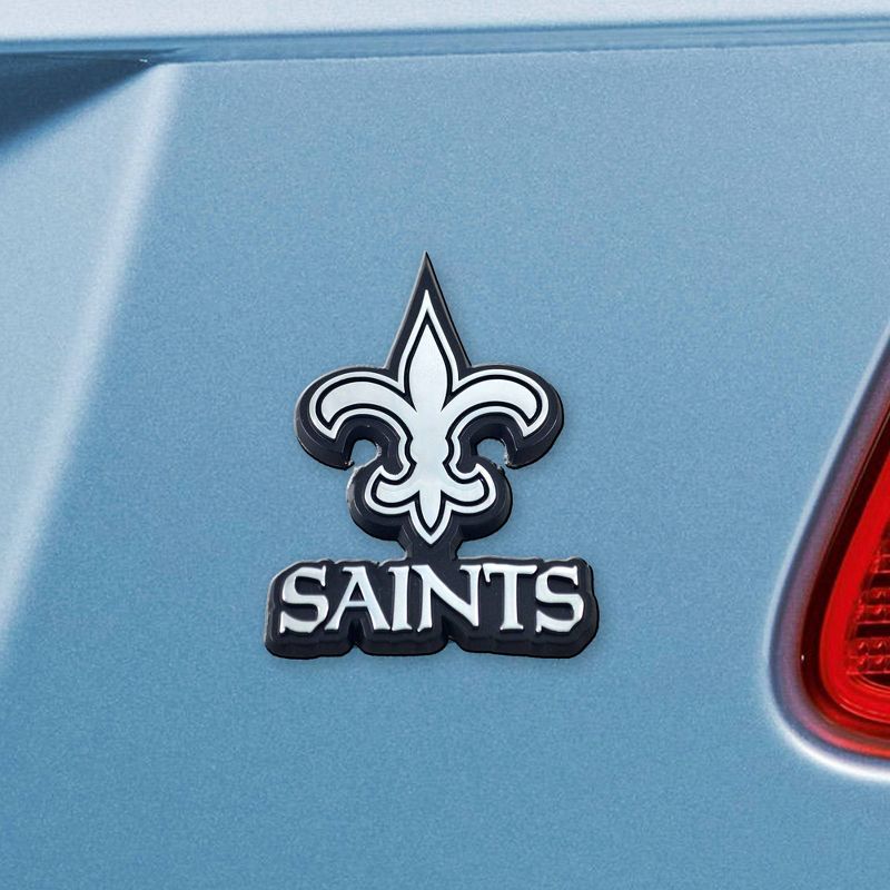 NFL New Orleans Saints 3D Chrome Metal Emblem, 2 of 5