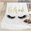Wikineon Long Eyelashes Printed Throw Blanket Plush Fluffy Flannel Fleece Blanket Soft Throws For Sofa Couch And Bed - 4 of 4