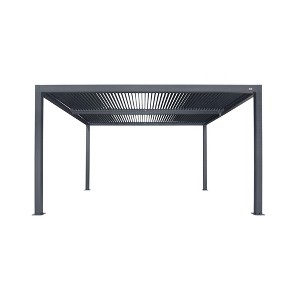 PURPLE LEAF Louvered Pergola Outdoor Aluminum Pergola with Adjustable Roof for Deck Backyard Garden Grey Hardtop Gazebo - 1 of 4