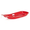 Slippery Racer Downhill Sprinter Flexible Kids Toddler Plastic Cold-Resistant Toboggan Snow Sled with Pull Rope and Handles, Red - 2 of 4