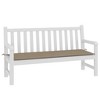 Garden Bench Cushion Taupe 100% polyester 59.1 x 19.7 x 1.6 in vidaXL - 3 of 4