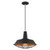 Livex Lighting Metal Shade 1 - Light Chandelier in  Black - 4 of 4