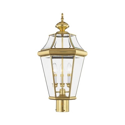 Livex Lighting Georgetown 3 - Light Lantern in  Polished Brass