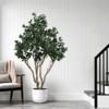 KTMBDW 7.2FT Fake Greenery Tree, Real Touch Faux Greenery Leaf Indoor Outdoor Garden Office Home D¨¦cor - 4 of 4