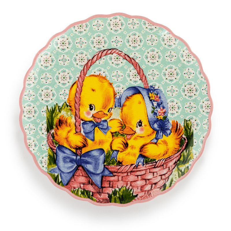 Mr. Cottontail Set of 4 Scalloped Easter Plates, 2 of 6