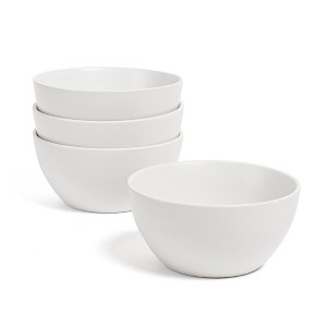 over&back Set of 4 25oz Coupe Hand-Finished Stoneware Cereal Bowls Semi-Matte - 1 of 4