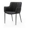 Whiteline Modern Living Tiffany Dining Armchair, Black - 4 of 4