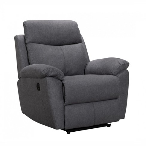 Fc Design Manual Recliner With Overstuffed Cushions And Pillow Top