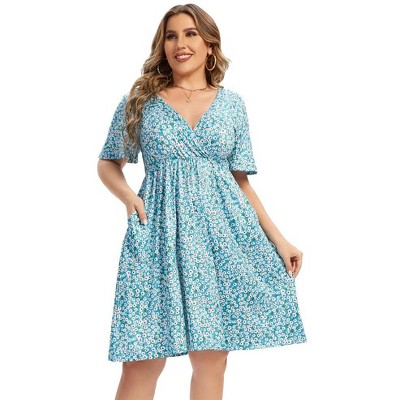 Women's  Swing Dresses Plus Size A Line Party Mini Dress