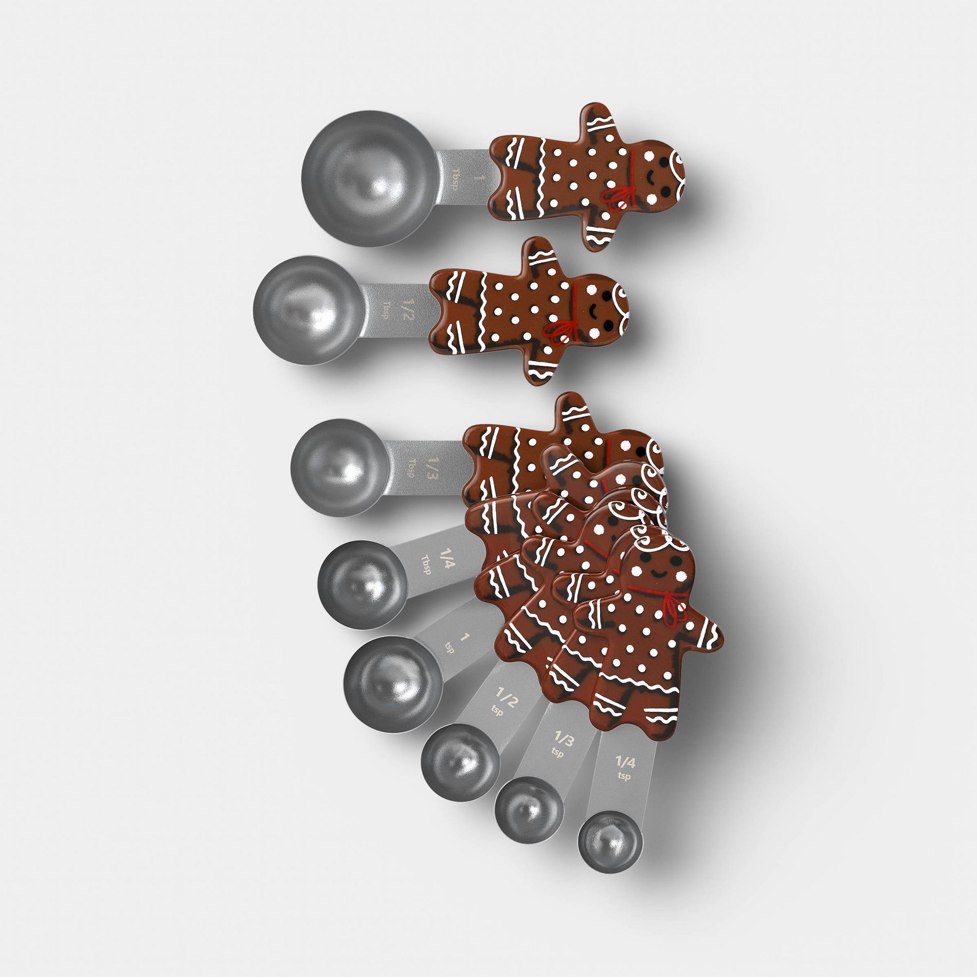 8pc Christmas Figural Gingerbread Measuring Spoons - Wondershop™