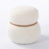 Lyngins Snowman Wool Benches,Round Upholstered Ottoman Bench for Living Room,Bedroom - 4 of 4