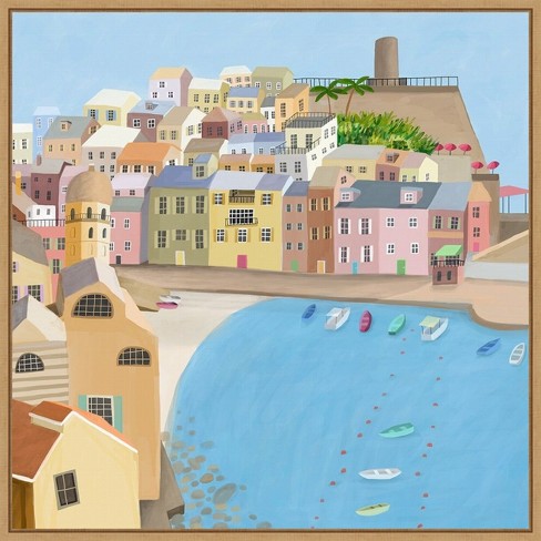 Amanti Art Italian Coast by Carla Daly Canvas Wall Art Print Framed 22 x 22-in. - image 1 of 4