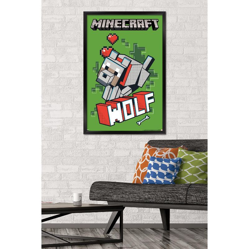 Trends International Minecraft - Wolf Framed Wall Poster Prints, 2 of 7
