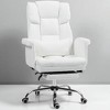 Mshliw Ergonomic PU Leather Executive Office Chair with Reclining Back, Adjustable Height, Footrest, Lumbar Support and Swivel Wheels - 3 of 4