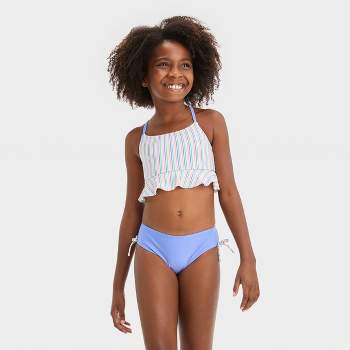 Girls Stars And Stripes Forever One Shoulder Two Piece Swimsuit - Mia Belle  Girls, 6y/6x : Target