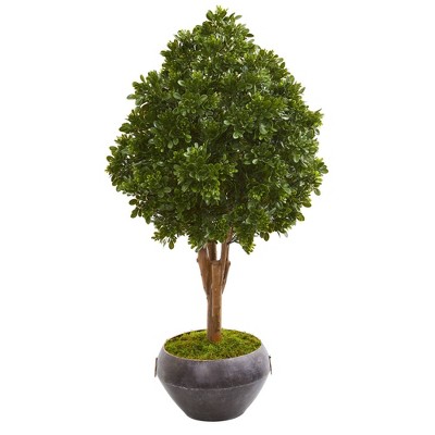 45" Tea Leaf Artificial Tree in Bowl - Nearly Natural