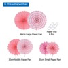 Unique Bargains Round Pattern Party Wedding Decorative Folding Paper Fans - 3 of 4