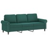 vidaXL 2 Piece Dark Green Velvet Sofa Set with Cushions - Modern Multi-Seater Couches for Living Room, Lounge, Office❱ - 3 of 4