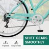 Docred Beach Cruiser Bike,24/26 Inch 7-Speed Adult Bicycle, Comfortable Step-Through Frame with Rear Rack, Classic City Cruiser - 3 of 4