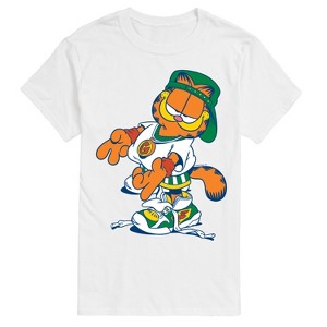 Men's - Garfield - Street Fashion Peace Pose Short Sleeve Graphic T-Shirt - 1 of 4