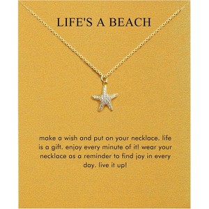 Inspirational Butterfly Compass Necklace Graduation Christmas Gift for Her Starfish - 1 of 4