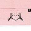 Dalix Heart of Bones Embroidered Beanie Skeleton Warm Winter Knit Hat for Women - 2 of 4