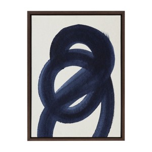 Kate and Laurel Sylvie Japandi 18 Framed Canvas by Rocket Jack, 18x24, Walnut Brown - 1 of 4