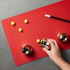 Okuna Outpost 2 Pack Playmat, Card Game Mat for MTG, TCG, Board Games, and Table Magic (Black/Red, 24x14 in) - 3 of 4