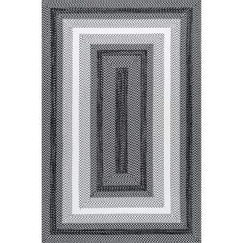 nuLOOM Kaila Ombre Bordered Indoor and Outdoor Patio Area Rug