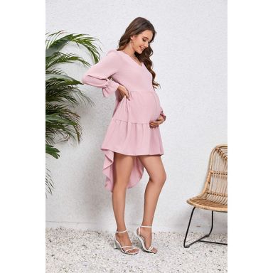 baby shower dress pink maternity Baby Shower Maternity Dresses For Photoshoot Pink Maternity Dress One Piece Baby  Shower Outfit Dusty Pink