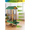 Coucheta Large Bird Cages & Playstands - 66" Cage & 64" Stand with Removable Trays, Lockable Casters for Macaws, Conures, Parakeets & More - 4 of 4