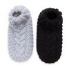 MUK LUKS Women's Cuffed Sweater Knit Ballerina - 2 Pair Pack - 2 of 4