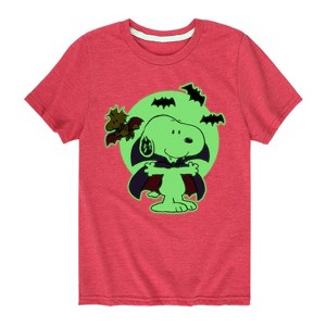 Boys' - Peanuts - Vampire Snoopy Short Sleeve Graphic T-Shirt - 1 of 4