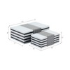Modern Decorative Boxes for Home Decor - Jewelry Boxes and Storage Boxes with Lid for Keepsakes and Accessories - Set of 2 - 6" Black & White - 4 of 4