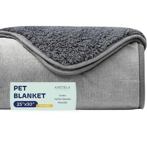 Premium Soft Dog Cat Waterproof Soft Fleece Washable Reversible Blanket - 1 of 4