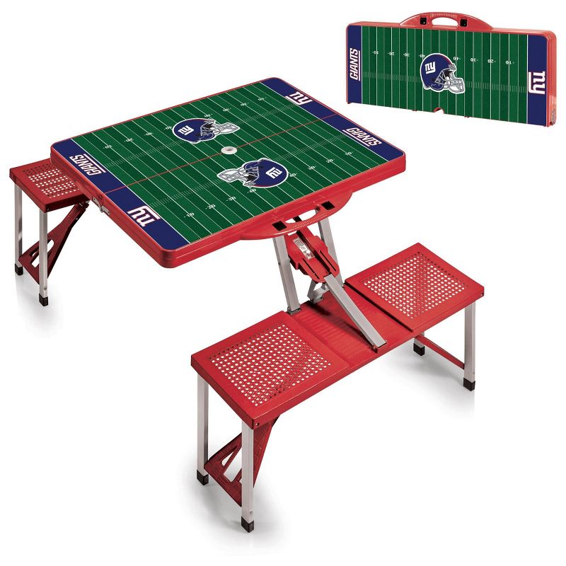 NFL New York Giants Portable Folding Table with Seats, 3 of 5