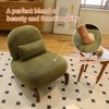 Racxily Accent Chair with Solid Wood Legs, Velvet Living Room Chair with Soft Cushion, Cozy Bedroom Chair, Armless Reading Chair for Apartment - 4 of 4