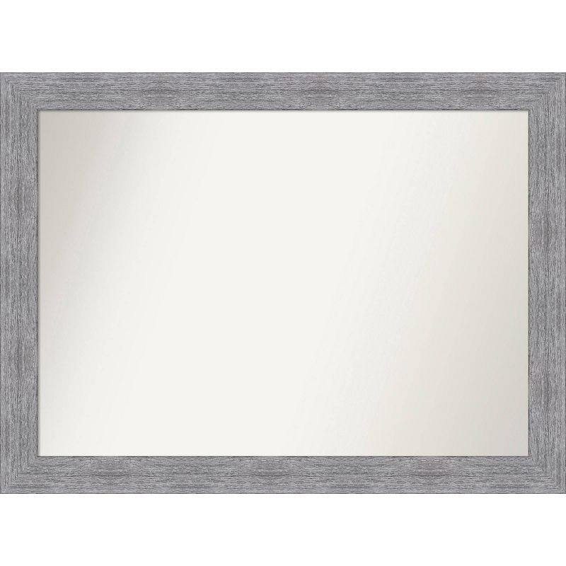 43&#34; x 32&#34; Non-Beveled Bark Rustic Gray Wall Mirror - Amanti Art, 1 of 10