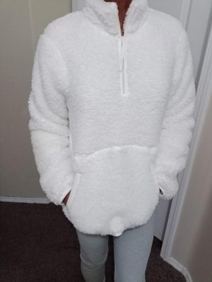 Women's Faux Shearling Matching Family Half Zip Pullover