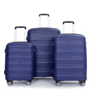 Hardshell Luggage Sets 3 Piece With Tsa Lock And 360 Degree Double Spinner Wheels Pp Lightweight Durable Hand Luggage (20"/24"/28") - 1 of 4