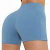 Anna-Kaci Active Women's V-Cross Front Wide Band Stretchy Side Pocket Detail Biker Shorts - 4 of 4