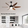 54 Inch Ceiling Fans with Light Remote Control Reversible DC Motor & Dimmable LED Light 6 Blades Bedroom ABS Ceiling Fans - 2 of 4