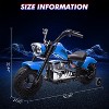 Red 36V Electric Off Road Motorcycle For Teens With 350W Brushless Motor Led Lights Music Spring Suspension And Training Wheels Red - 4 of 4