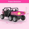 24 Volt 2 Seater Ride On Toys, 4WD 6 Wheels Electric Ride On UTV Cars for Big Kids,Ride On Dump Truck w/ Remote Control,Battery Display,Bluetooth,USB - 2 of 4